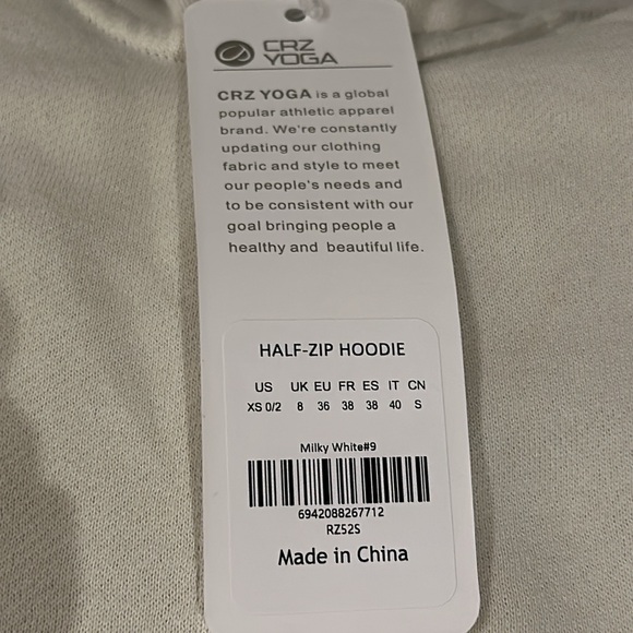 Fleece Lined Half Zip Hoodies with Thumb Holes - Picture 8 of 8